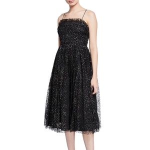 Aidan by Aidan Mattox Black Tulle Midi Dress